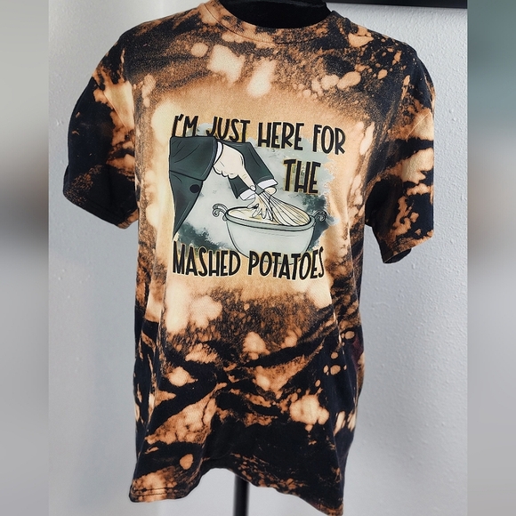 🥔 Gildan Scary Movie 2 mashed potatoes butler bleached Thanksgiving tee - Picture 3 of 12
